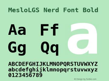 Menlo is a monospaced sans-serif typeface designed by Jim Lyles. . Meslo nerd font